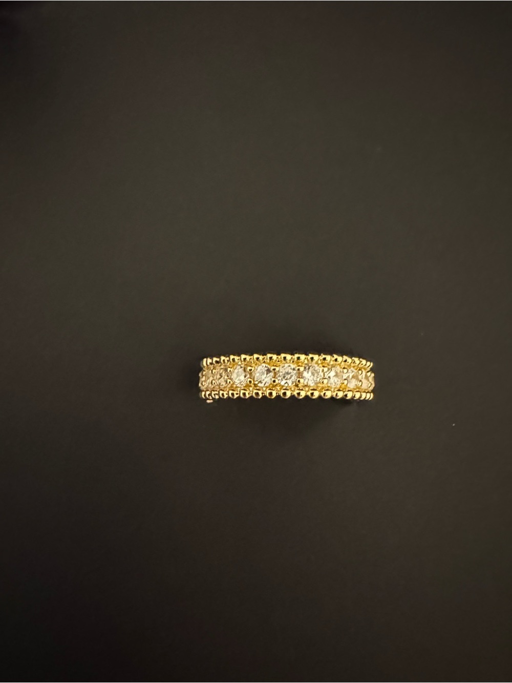 Fashion Jewelry Gold Crystal Beaded Ring